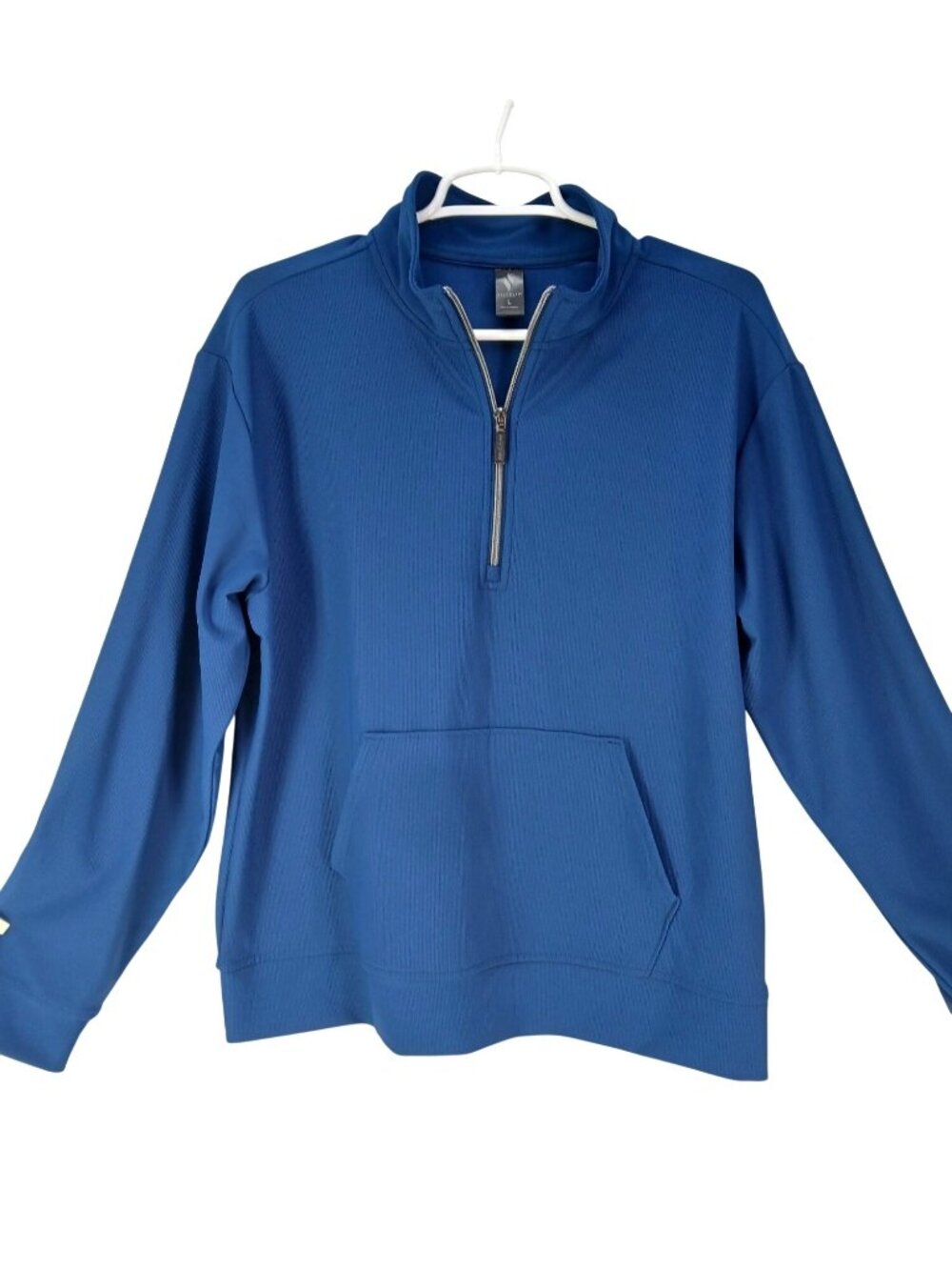 Skechers Mens Blue Half-Zip Pullover Sweatshirt With Kangaroo Pocket Size L